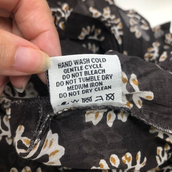 Daughters Of India Chaaya Eggplant Maxi Dress Size XS Brown Block Print - Picture 9 of 9